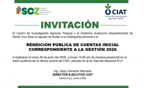 INVITACIÓN A LA RENDICIÓN PÚBLICA DE CUENTAS INICIAL 2026  